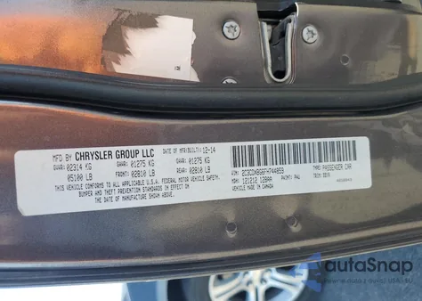 2015 Dodge Charger Se from USA, damaged, VIN 2C3CDXBG6FH744859